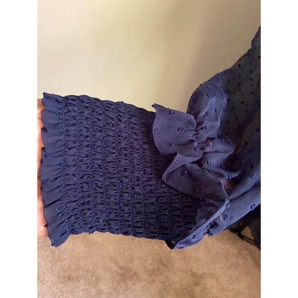 NWT Draper James Swiss Dot Shift Dress in Navy size Large - Picture 7 of 7